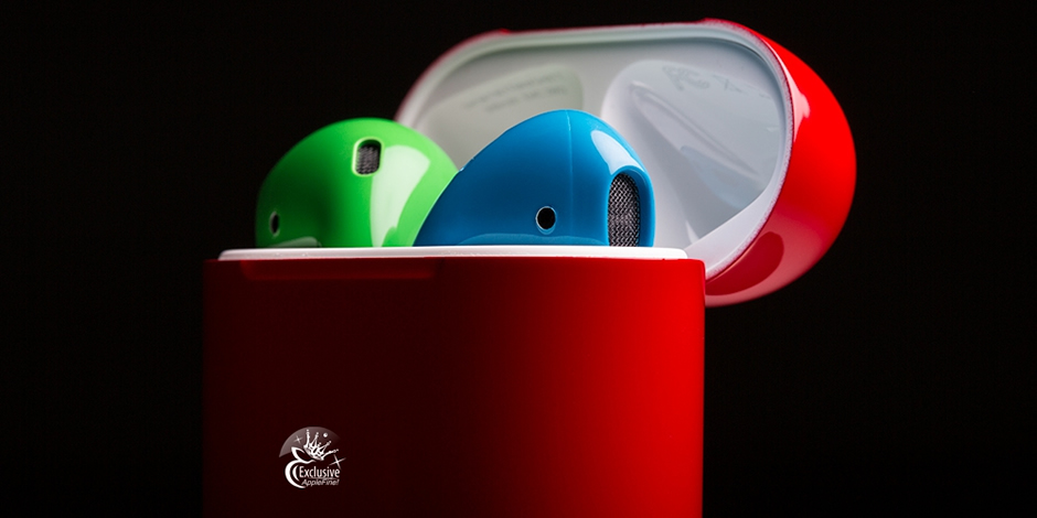 Купить Эксклюзивный AirPods Green Blue Red